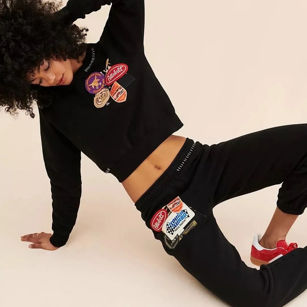 **FREE PEOPLE Colab** Riley Vintage Dusk Tropics Crewneck SET $340 MSRP